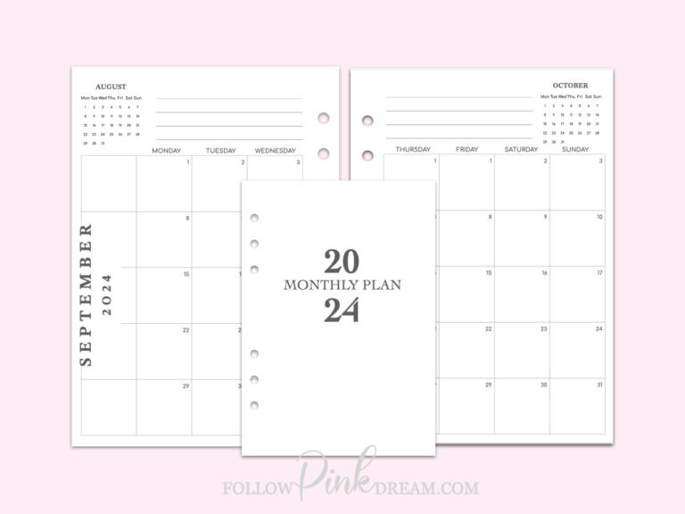 Big Letter Planner Insert - PLANNER INSERT SET