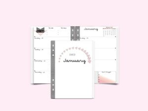 Elegant Ebony Planner Insert - PLANNER INSERT SET