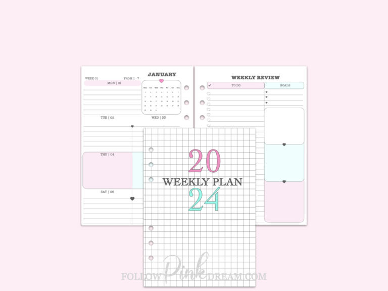 Mint Bliss Planner Inserts - PLANNER INSERT SET