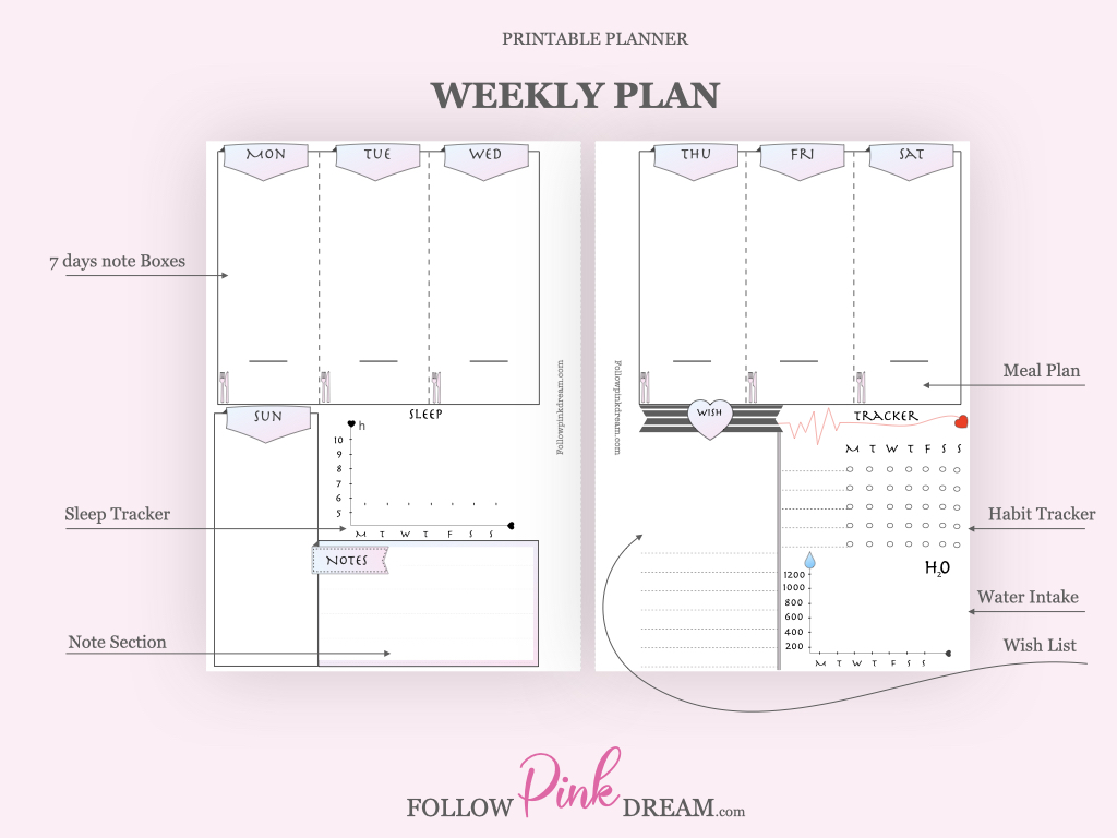 Weekly Plan Printable - FREEBIES