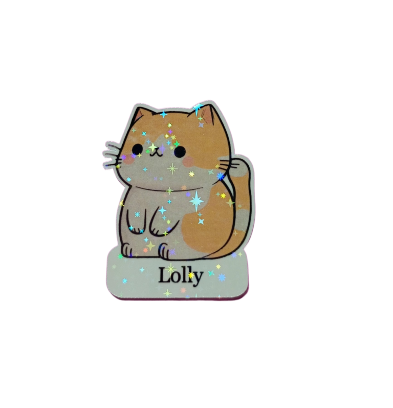 Personalised Name Cute Cat Sticker - NEW SHOP