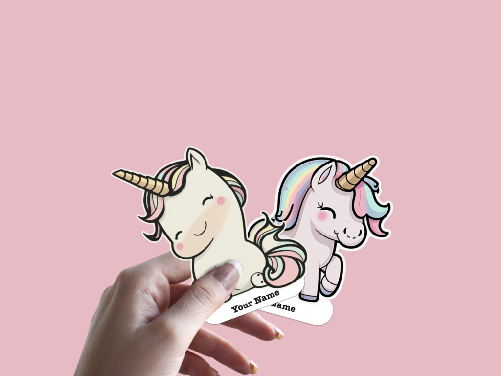 Personalised Name Unicorn Sticker