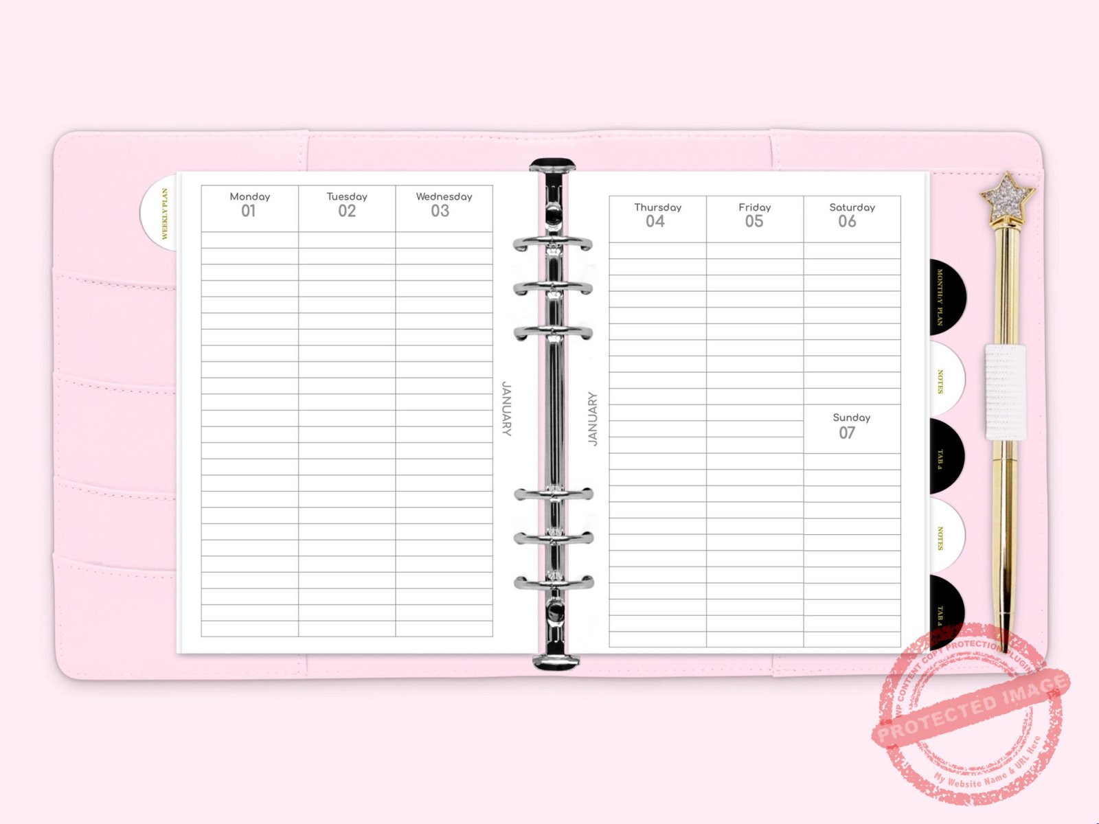 Weekly Plan - Simple Vertical Design