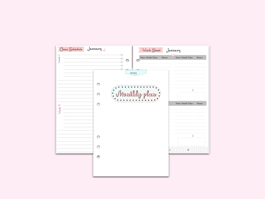 Peachy Paradise Planner Inserts