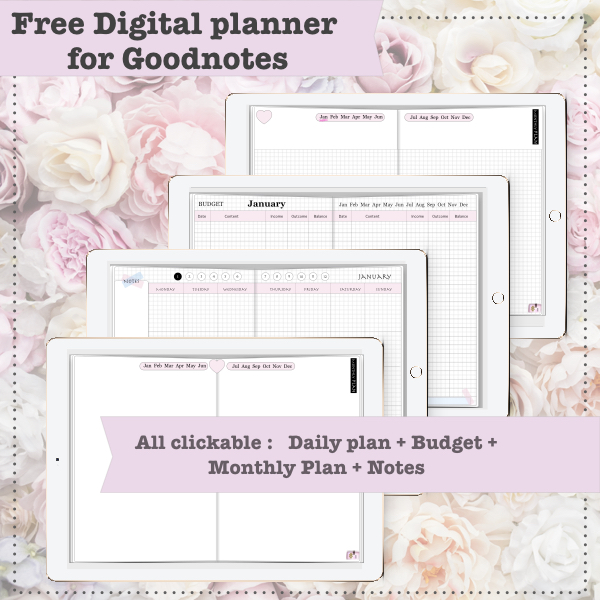 Free daily planner for using Goodnotes