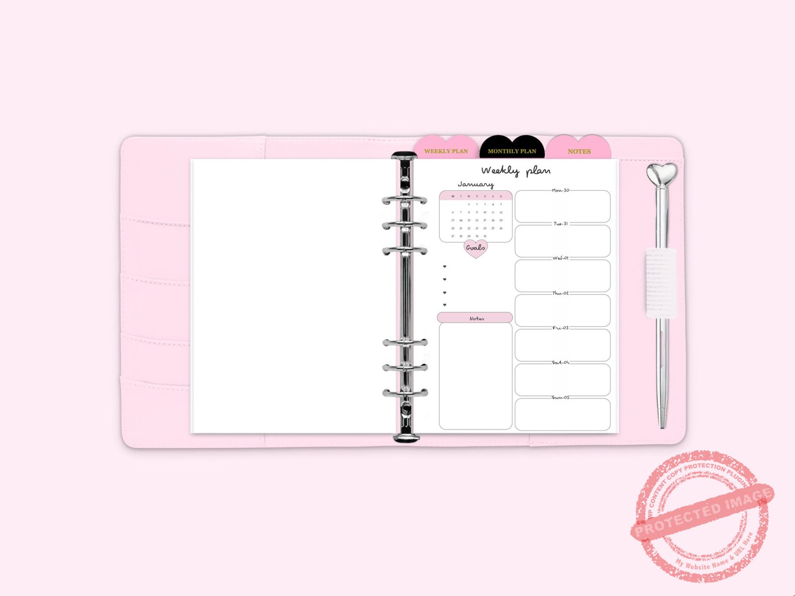 planner insert by Follow pink dream 183