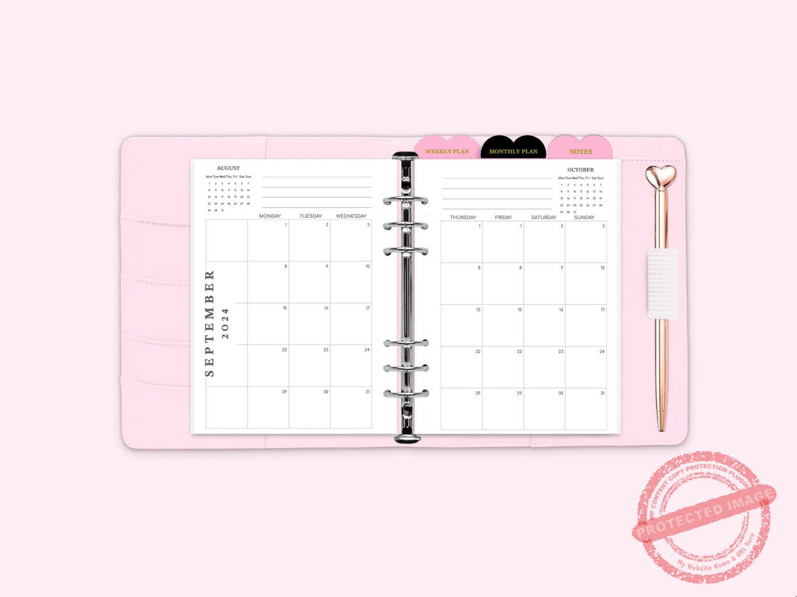 planner insert by Follow pink dream 186