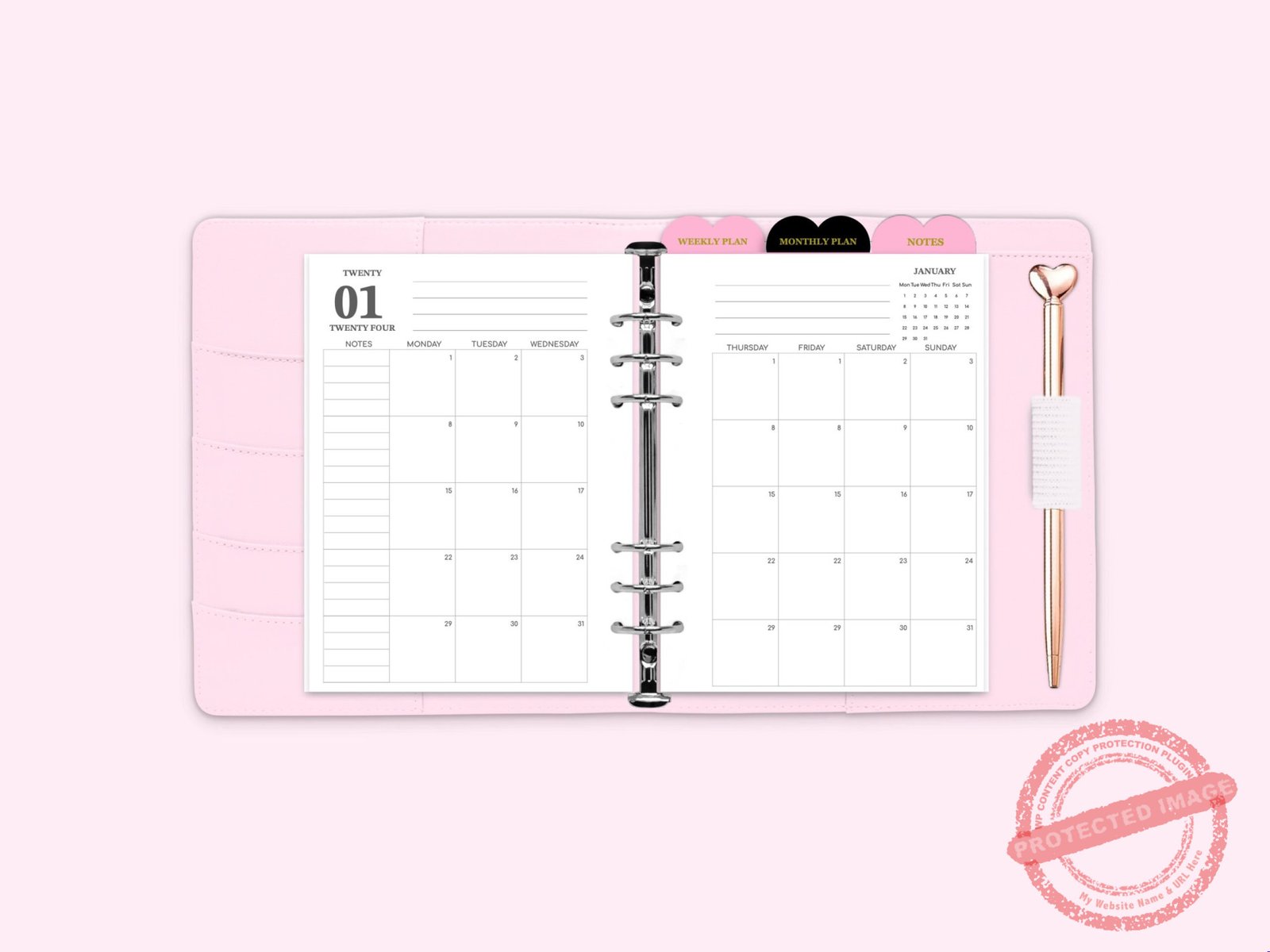 planner insert by Follow pink dream 187