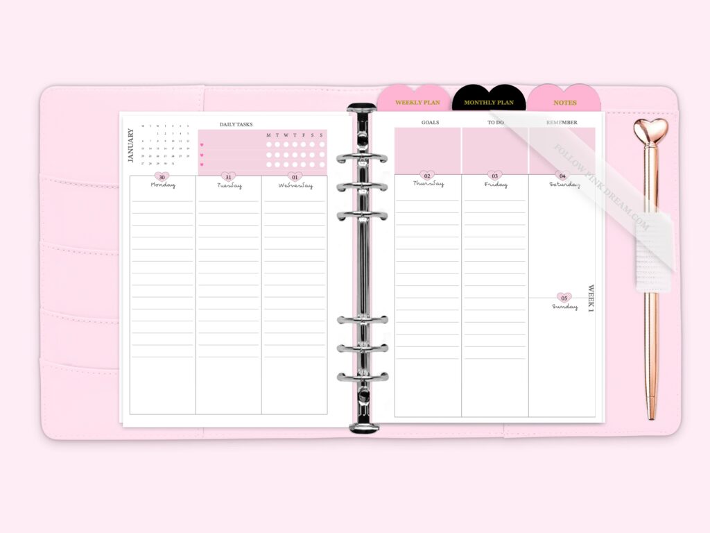 Weekly Plan 7 days in 2 Layouts