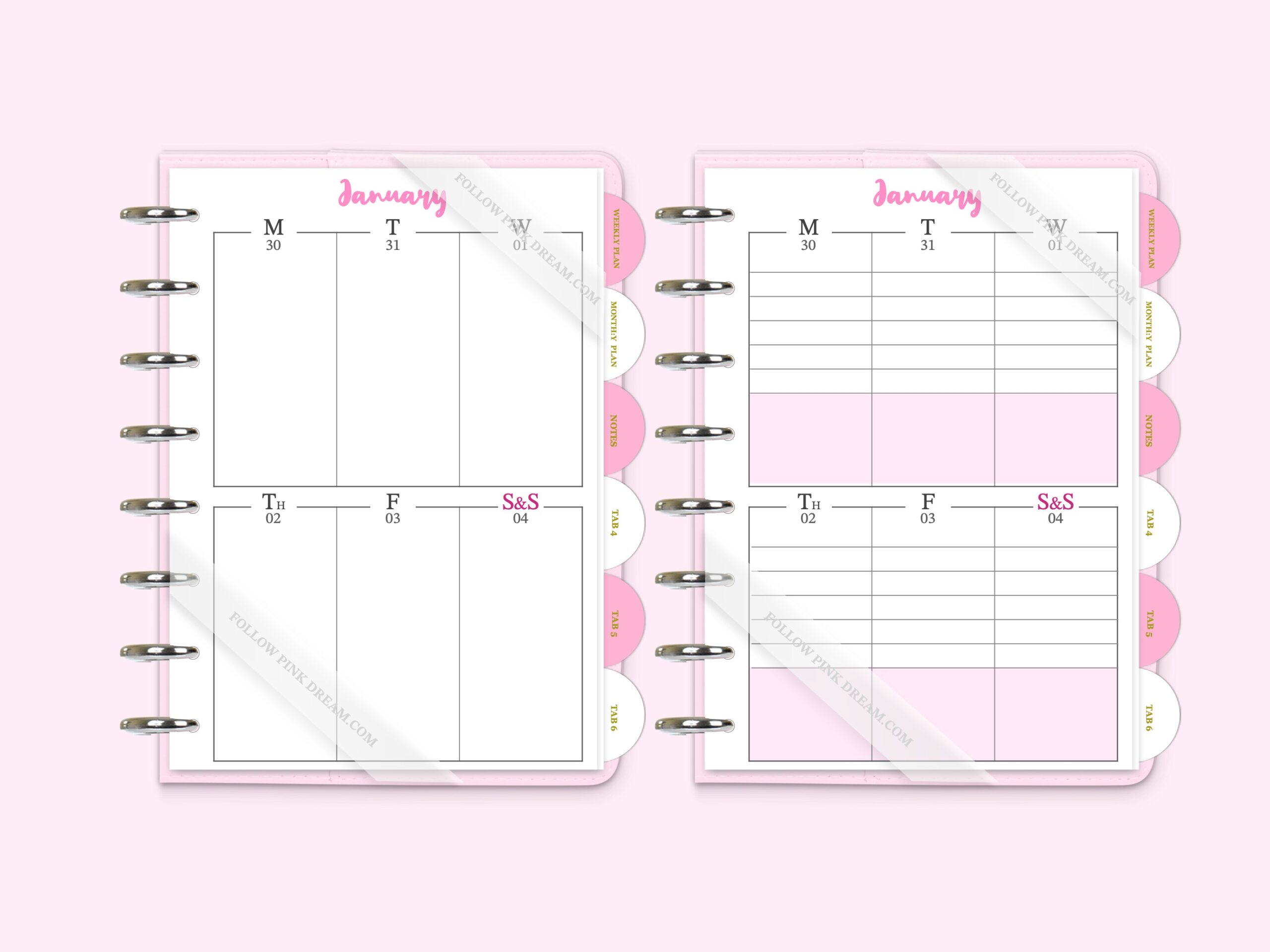 Planner | Weekly Planner | Choose Your Start Month | Custom Planner | Personalized Planner | Life Planner | Planners selling | Pink Ink Art