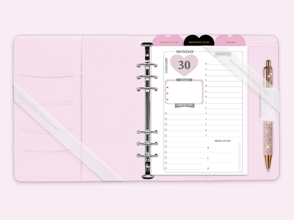 Daily Planner Insert