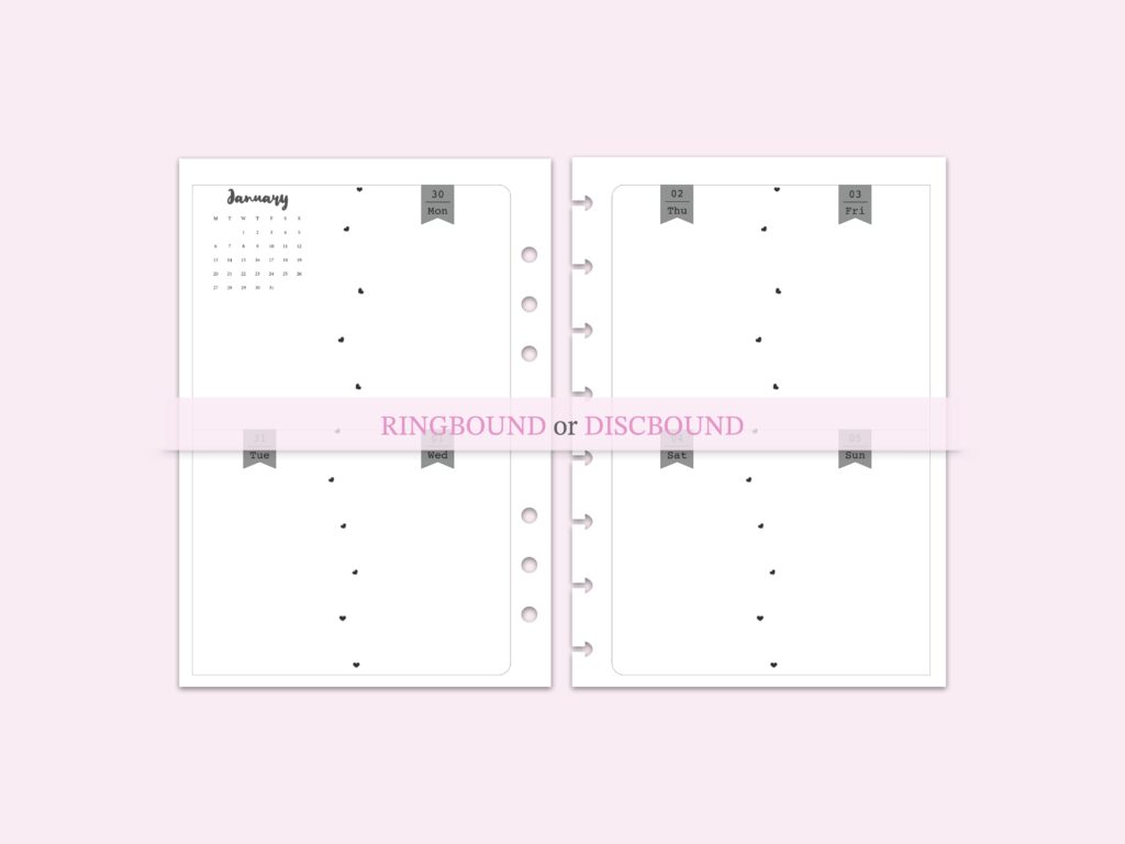 Banner Flag Weekly Planner Insert