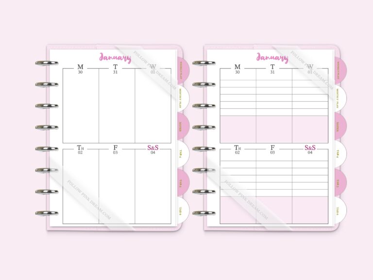 Weekly Plan In A Page Cat Theme (copy) - PLANNER  INSERT