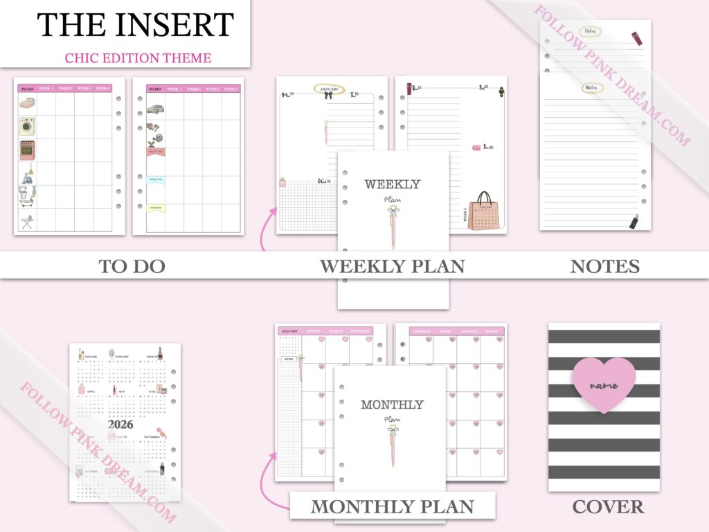 Planner Insert Chic Edition