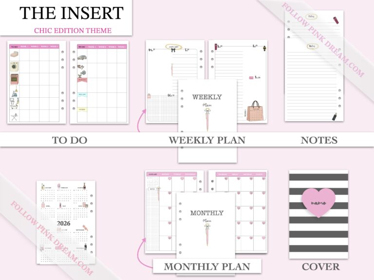 Planner Insert Chic Edition