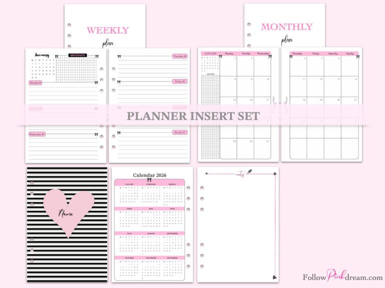 Weekly Monthly Refill Black Bow (copy)