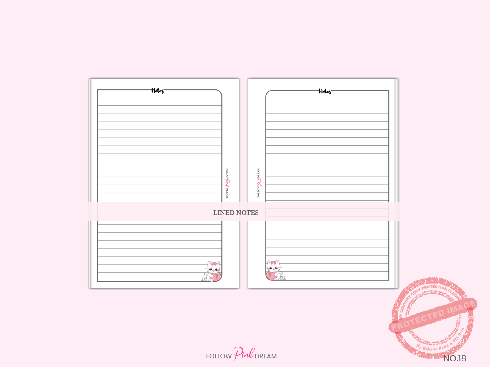 Cat Theme Planner Inserts Set A5 A6 Personal 4 Cat Theme Planner Inserts Set A5 A6 Personal - Image 4