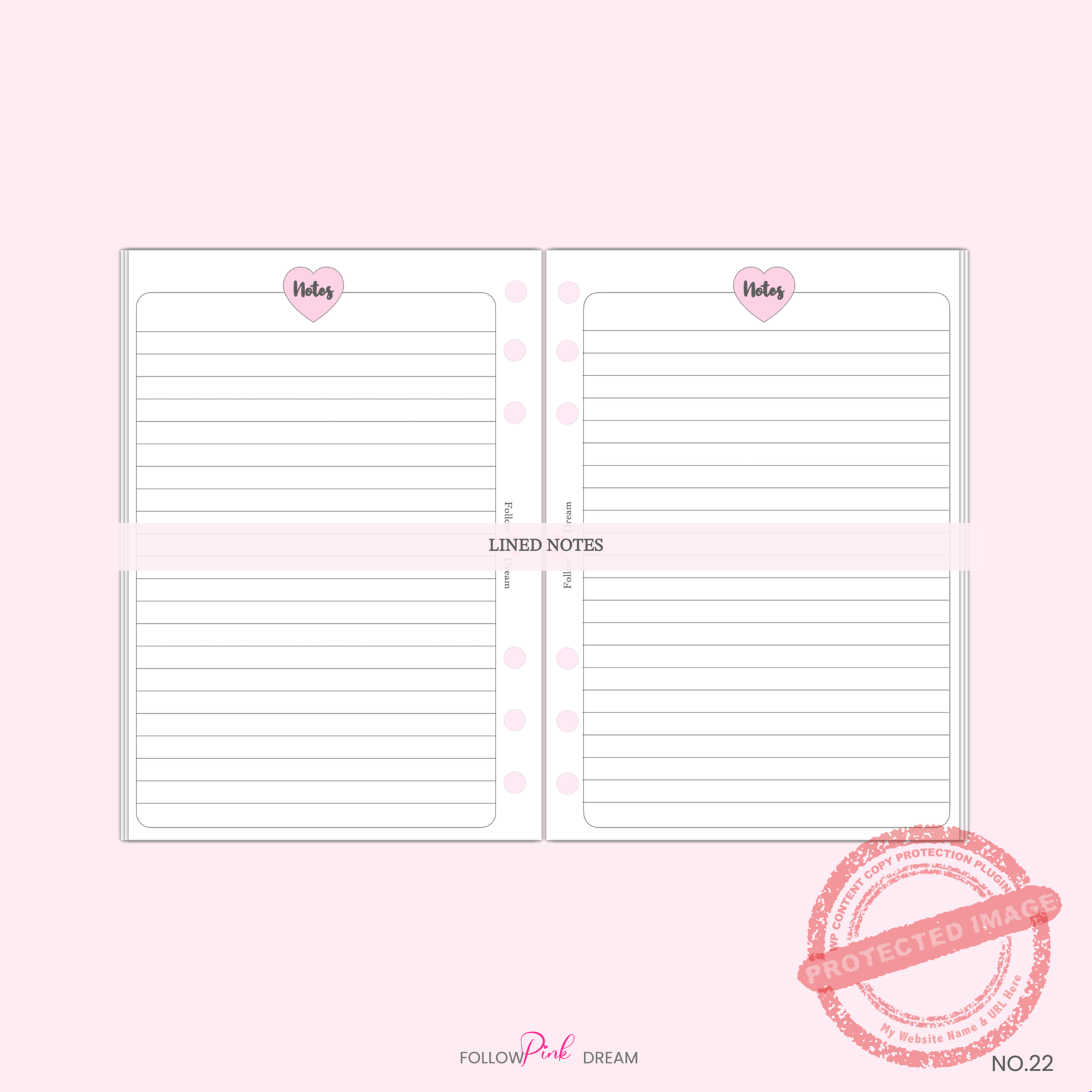 Pastel Heart Weekly Planner Inserts (2027) 3 Pastel Heart Weekly Planner Inserts (2027) - Image 3