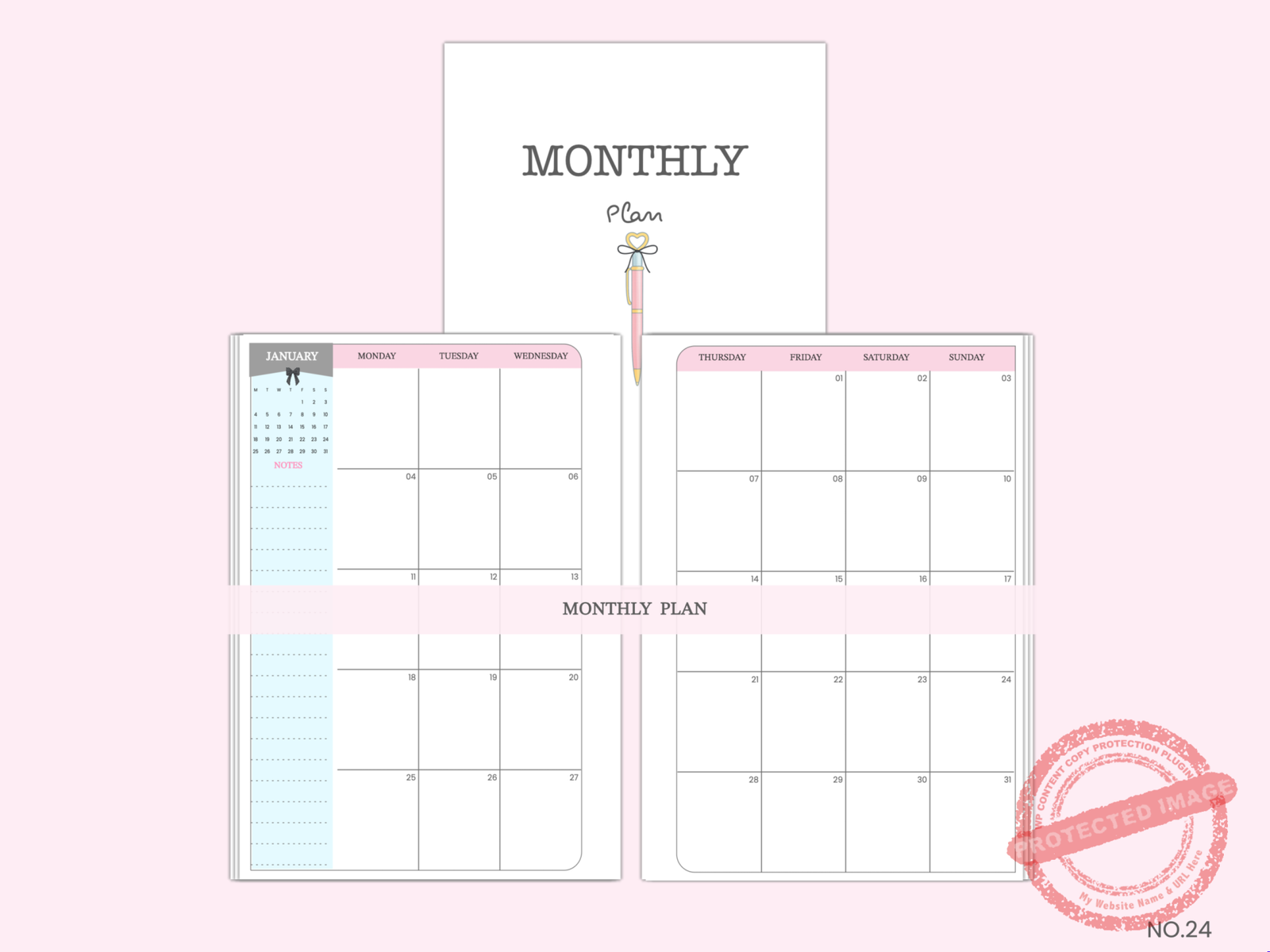 Blush &Amp; Sky Planner Inserts | A5, A6 &Amp; Personal 4 Blush & Sky Planner Inserts | A5, A6 & Personal - Image 4