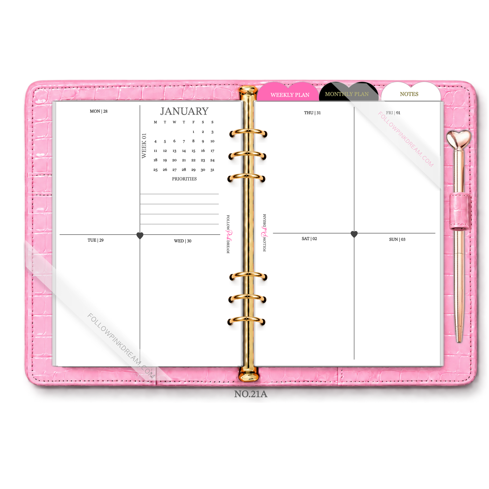 Weekly Plan Quarter Layout